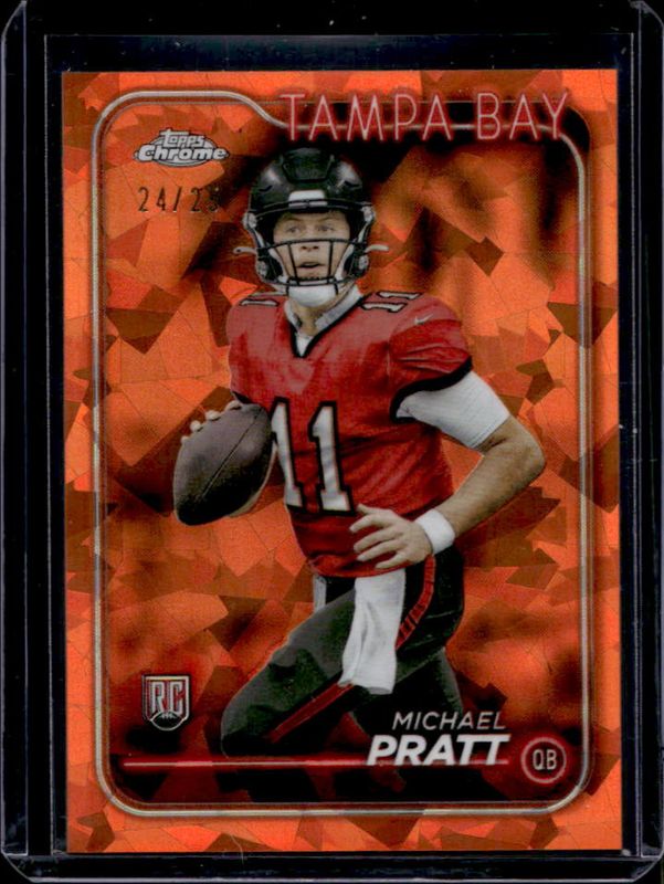 Michael Pratt 2024 Topps Chrome Sapphire Edition #217 Orange /25 Rookie RAW