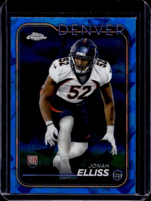 Jonah Elliss 2024 Topps Chrome Sapphire Edition #258 Base Rookie RAW