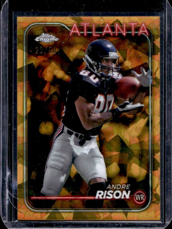 Andre Rison 2024 Topps Chrome Sapphire Edition #3 Gold /50 RAW