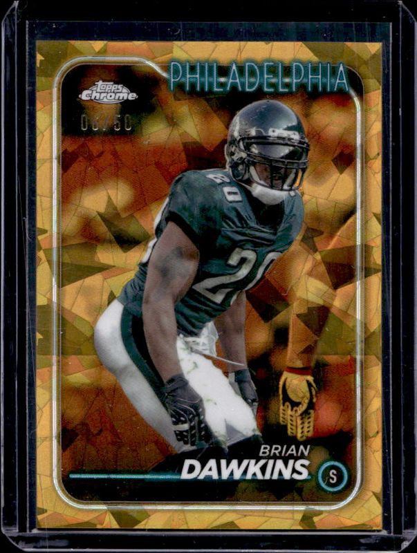 Brian Dawkins 2024 Topps Chrome Sapphire Edition #155 Gold /50 RAW