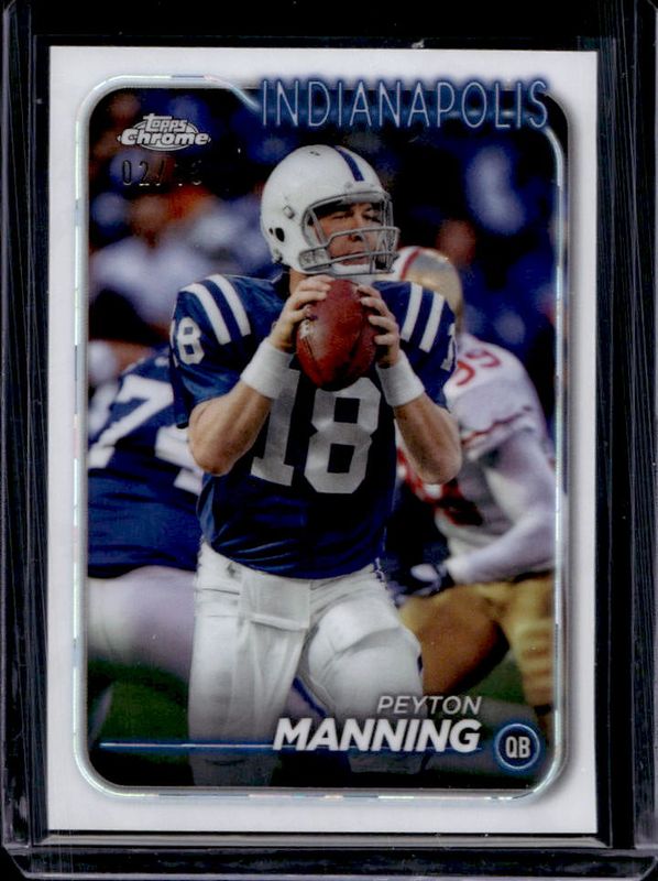 Peyton Manning 2024 Topps Chrome Sapphire Edition #86 White /15 RAW