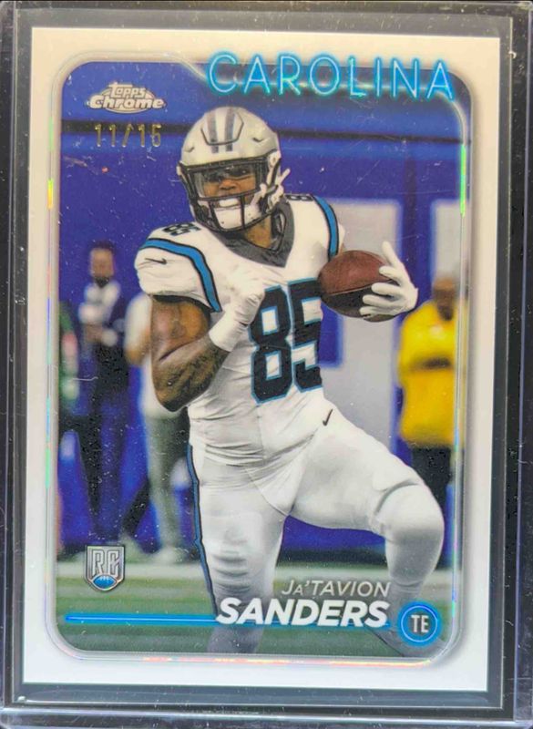 Ja'Tavion Sanders 2024 Topps Chrome Sapphire Edition #223 White /15 Rookie RAW