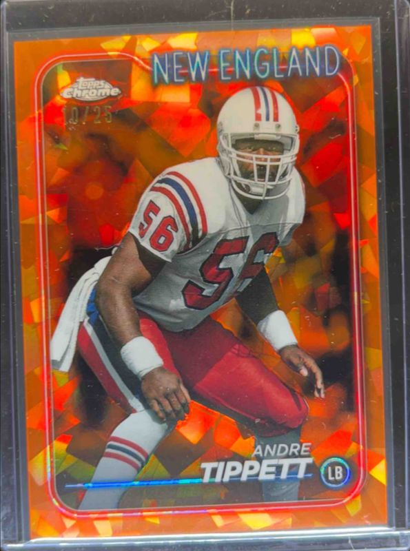 Andre Tippett 2024 Topps Chrome Sapphire Edition #128 Orange /25 RAW