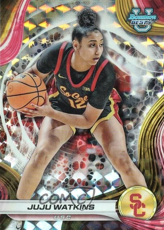 JuJu Watkins 2024 Bowman Best University #37 Geometric Refractor RAW