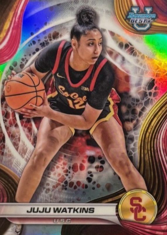 JuJu Watkins 2024 Bowman Best University #37 Refractor RAW