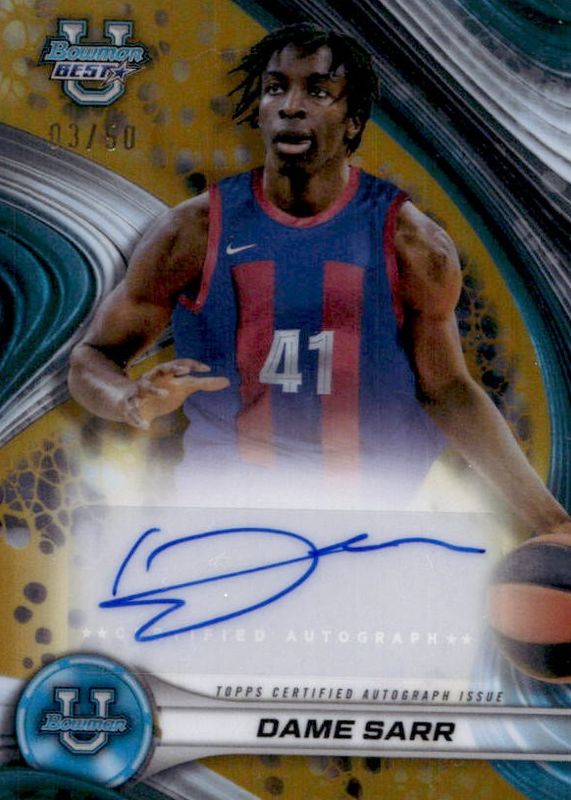 2024 Bowman Best University #B24-DS Best of 2024 Autographs - Gold Refractor /50
