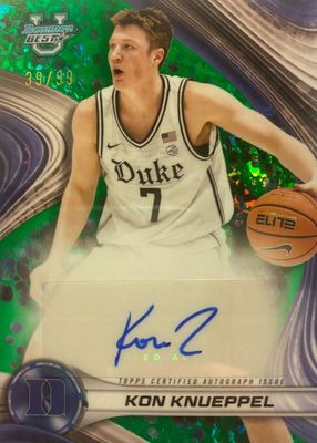 2024 Bowman Best University #B24-KKN Best of 2024 Autographs - Green Mini-Diamond Refractor /99