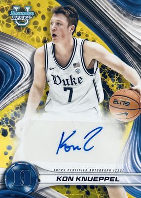 2024 Bowman Best University #B24-KKN Best of 2024 Autographs - Yellow Lazer Refractor /75