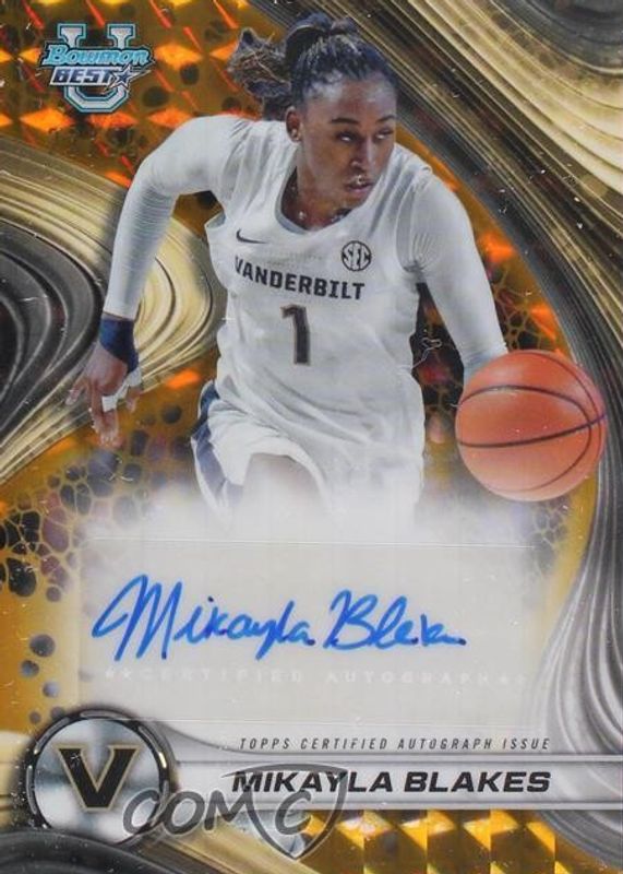 2024 Bowman Best University #B24-MB Best of 2024 Autographs - Gold Geometric Refractor /50