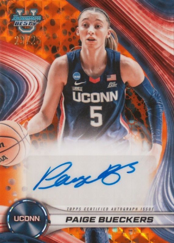 2024 Bowman Best University #B24-PB Best of 2024 Autographs - Orange Geometric Refractor /25