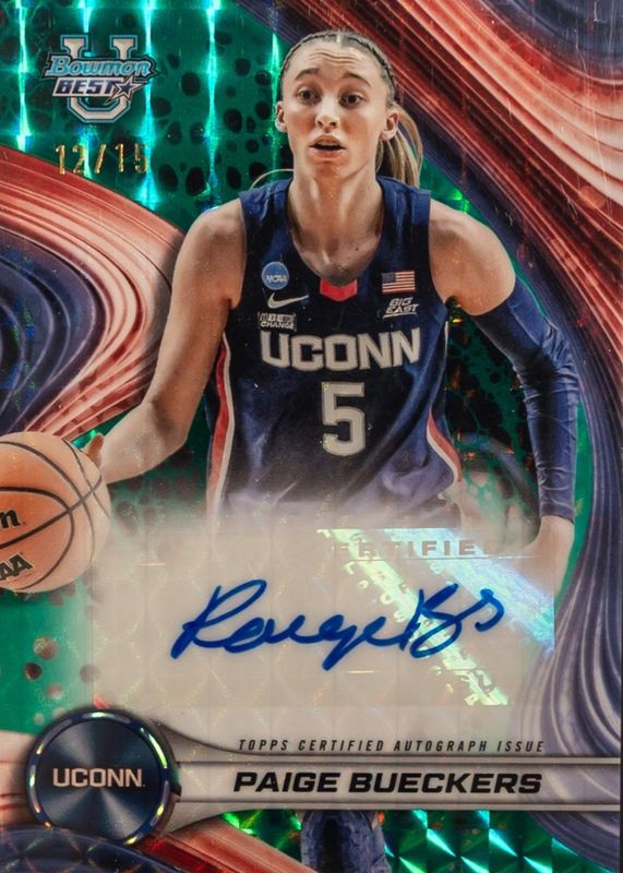 2024 Bowman Best University #B24-PB Best of 2024 Autographs - Teal Geometric Refractor /15