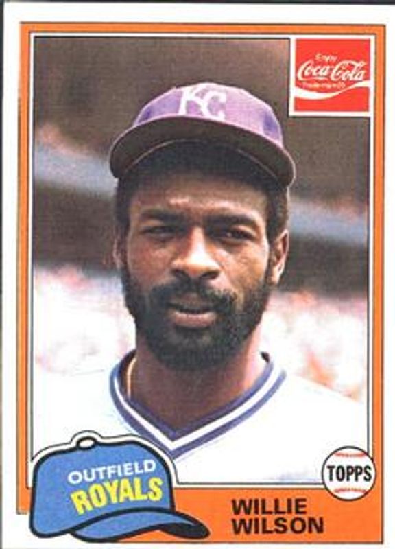 Willie Wilson 1981 Topps Coca-Cola Kansas City Royals #11 Base RAW