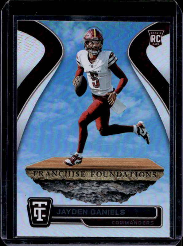 Jayden Daniels 2024 Totally Certified #20 Franchise Foundations - Mirror Rookie RAW