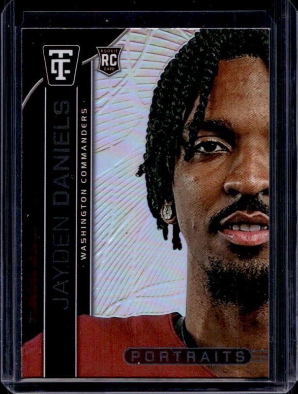 Jayden Daniels 2024 Totally Certified #1 Portraits - Mirror Rookie RAW