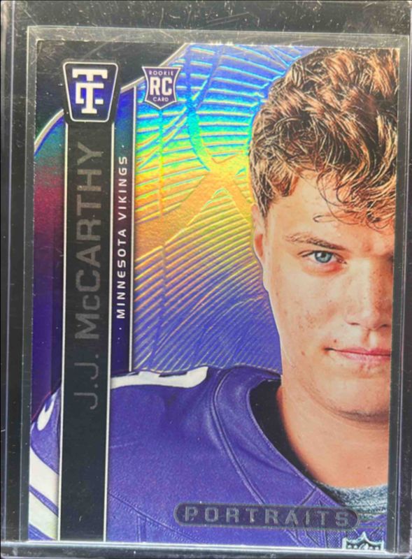 JJ McCarthy 2024 Totally Certified #10 Portraits - Mirror Rookie RAW