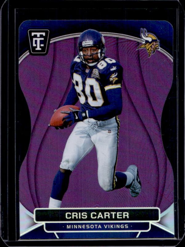 Cris Carter 2024 Totally Certified #193 Legends - Mirror Platinum Purple die-cut /75 RAW