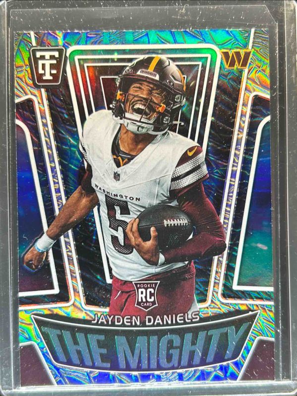 Jayden Daniels 2024 Totally Certified #18 The Mighty Rookie RAW