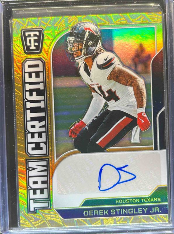 Derek Stingley Jr. 2024 Totally Certified #12 Team Certified Signatures - Mirror Platinum Gold /10 RAW