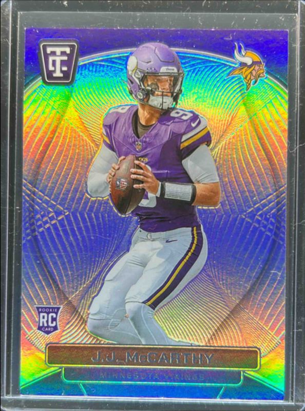 JJ McCarthy 2024 Totally Certified #127 Rookies - Mirror RAW