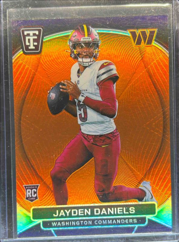 Jayden Daniels 2024 Totally Certified #138 Rookies - Mirror Platinum Orange /99 RAW