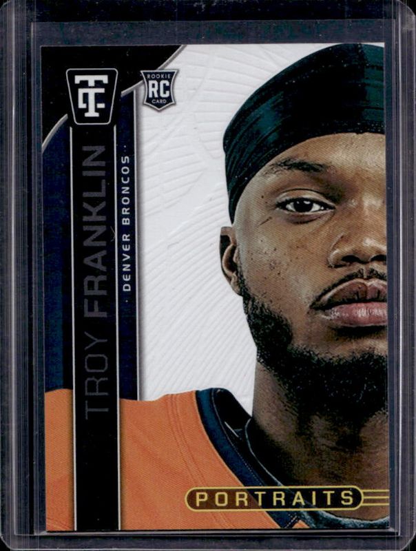 Troy Franklin 2024 Totally Certified #24 Portraits - Mirror Platinum White /25 Rookie RAW