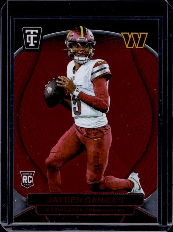 Jayden Daniels 2024 Totally Certified #138 Rookies - Mirror Red /249 RAW
