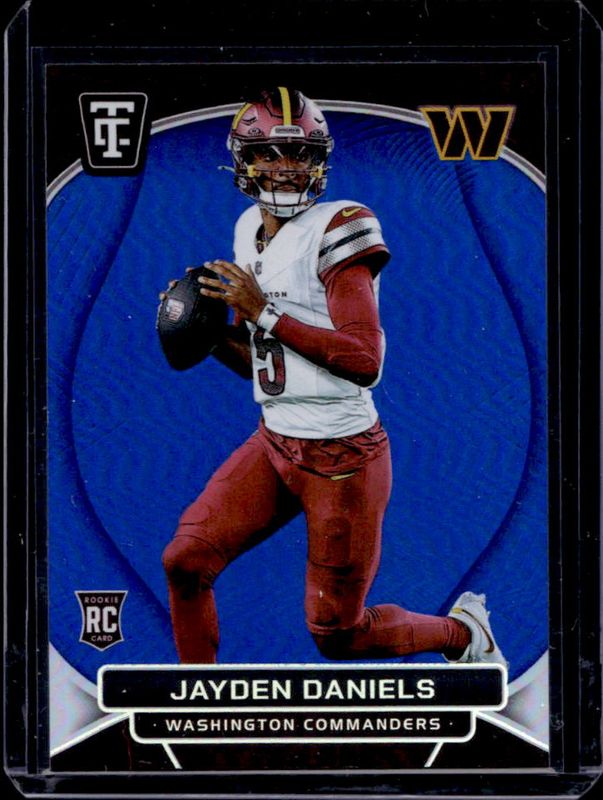 Jayden Daniels 2024 Totally Certified #138 Rookies - Mirror Platinum Blue /149 RAW