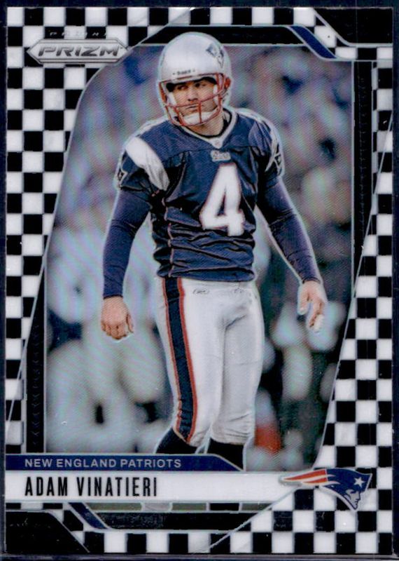 Adam Vinatieri 2024 Prizm #199 Black & White Checker /(SSP) RAW