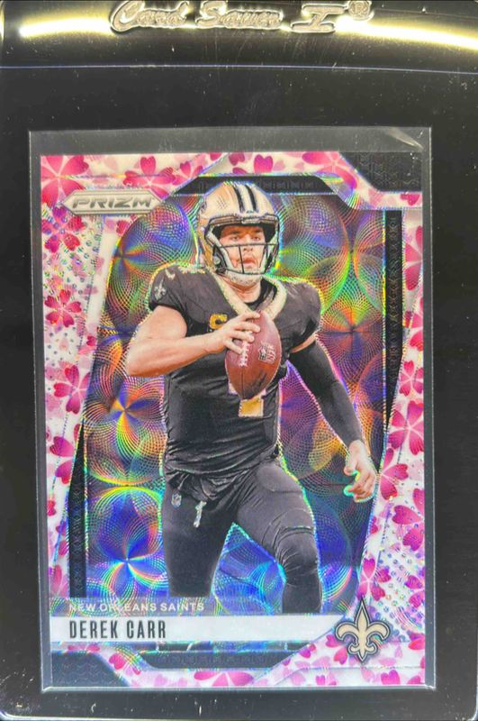 Derek Carr 2024 Prizm #203 Choice Cherry Blossom /15 RAW