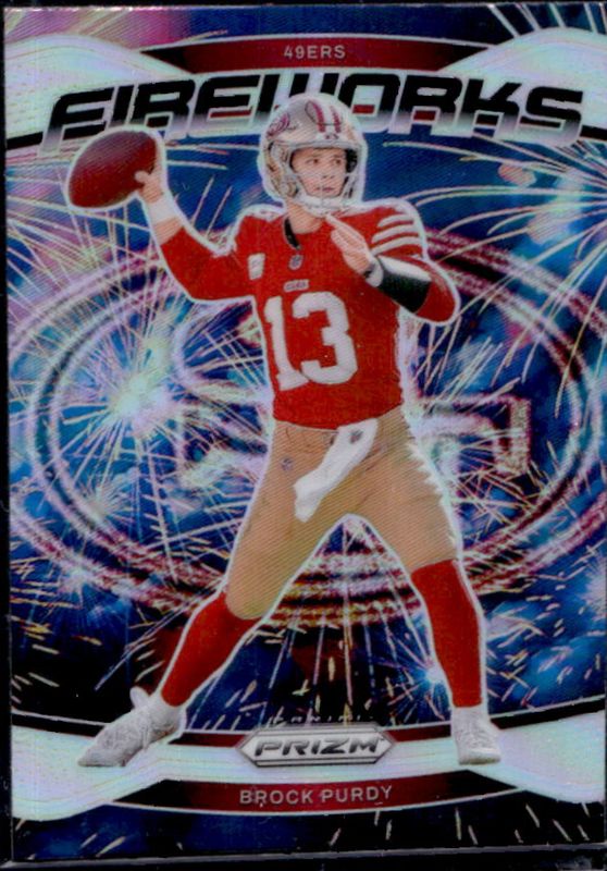 Brock Purdy 2024 Prizm #2 Fireworks - Silver RAW