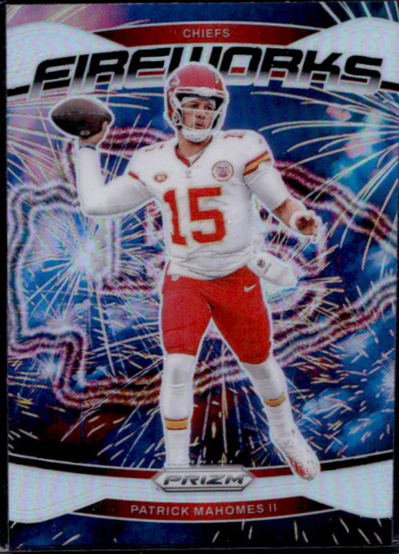 Patrick Mahomes II 2024 Prizm #1 Fireworks - Silver RAW