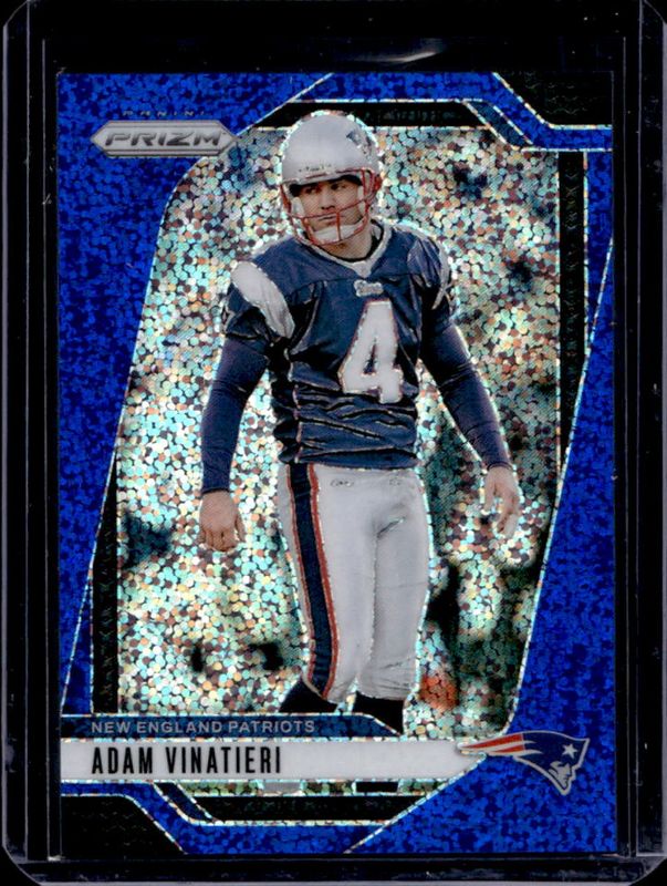 Adam Vinatieri 2024 Prizm #199 Blue Sparkle /96 RAW