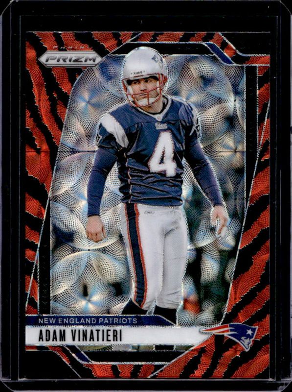 Adam Vinatieri 2024 Prizm #199 Choice Tiger Stripe /(SSP) RAW