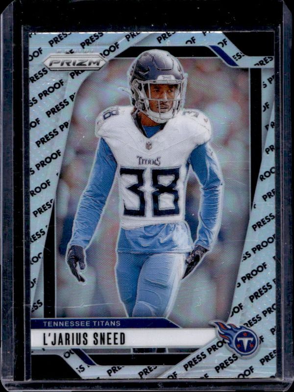 L'Jarius Sneed 2024 Prizm #283 Press Proof /(SSP) RAW