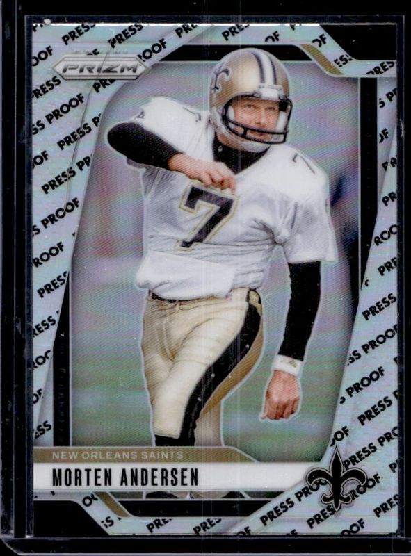 Morten Andersen 2024 Prizm #211 Press Proof /(SSP) RAW