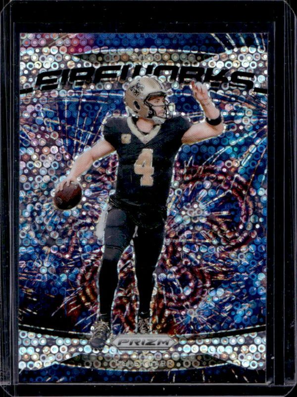 Derek Carr 2024 Prizm #11 Fireworks - No Huddle RAW