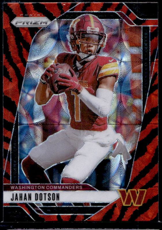 Jahan Dotson 2024 Prizm #290 Choice Tiger Stripe /(SSP) RAW