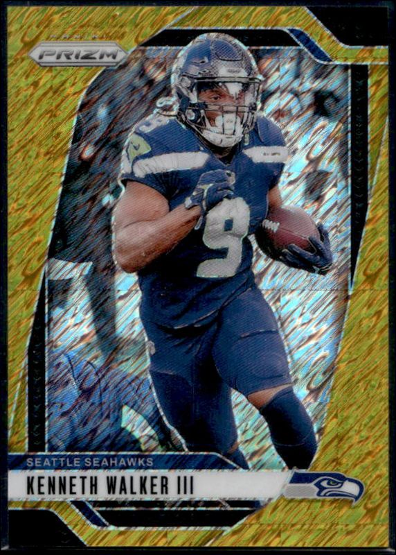 Kenneth Walker III 2024 Prizm #260 Gold Shimmer /10 RAW