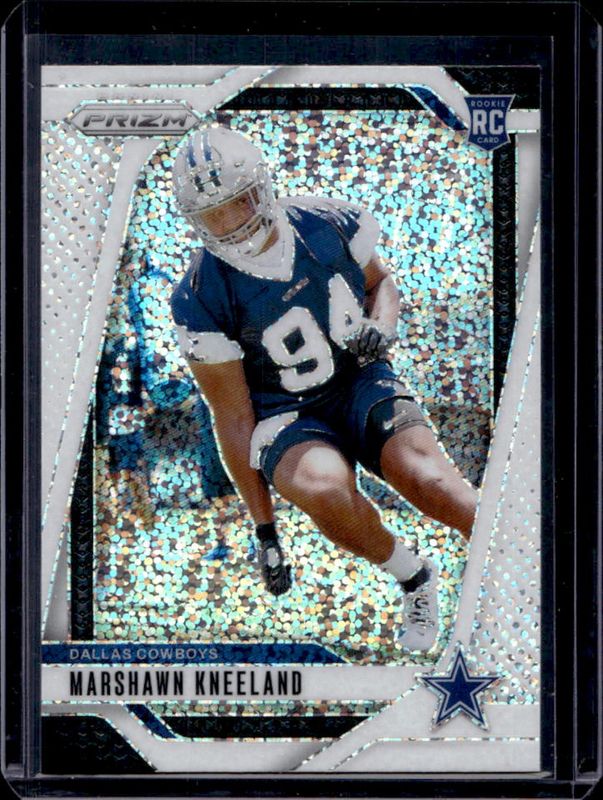 Marshawn Kneeland 2024 Prizm #373 White Sparkle /(SSP) Rookie RAW