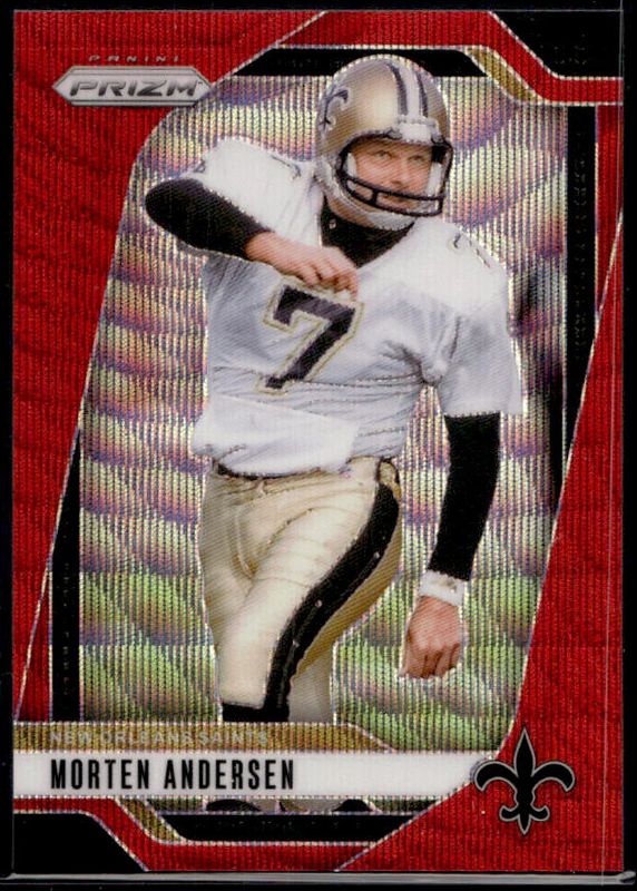 Morten Andersen 2024 Prizm #211 Red Wave /149 RAW