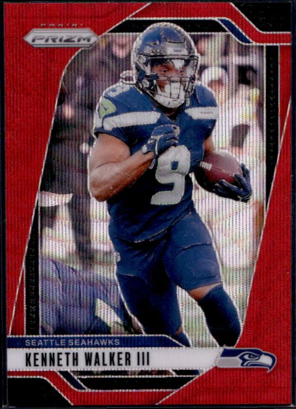 Kenneth Walker III 2024 Prizm #260 Red Wave /149 RAW