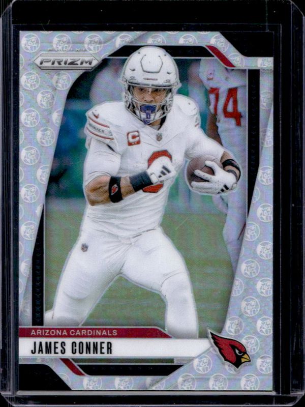 James Conner 2024 Prizm #2 White Knight /3 RAW
