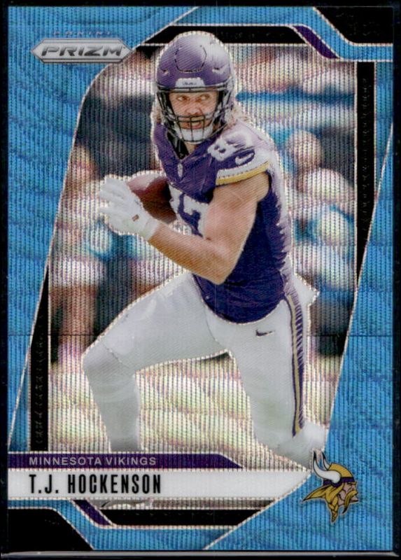TJ Hockenson 2024 Prizm #188 Blue Wave /230 RAW