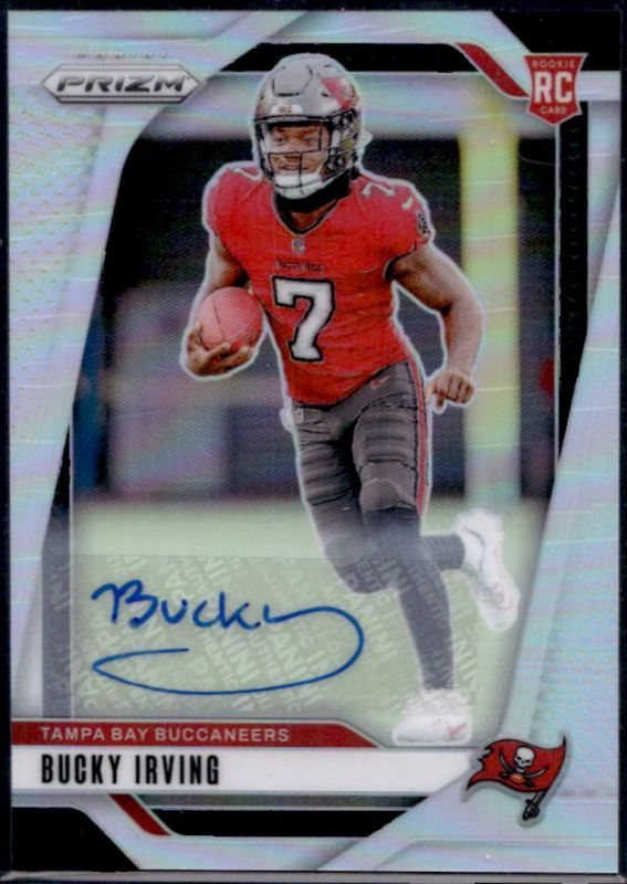 Bucky Irving 2024 Prizm #316 Base Autographs - Silver Rookie RAW