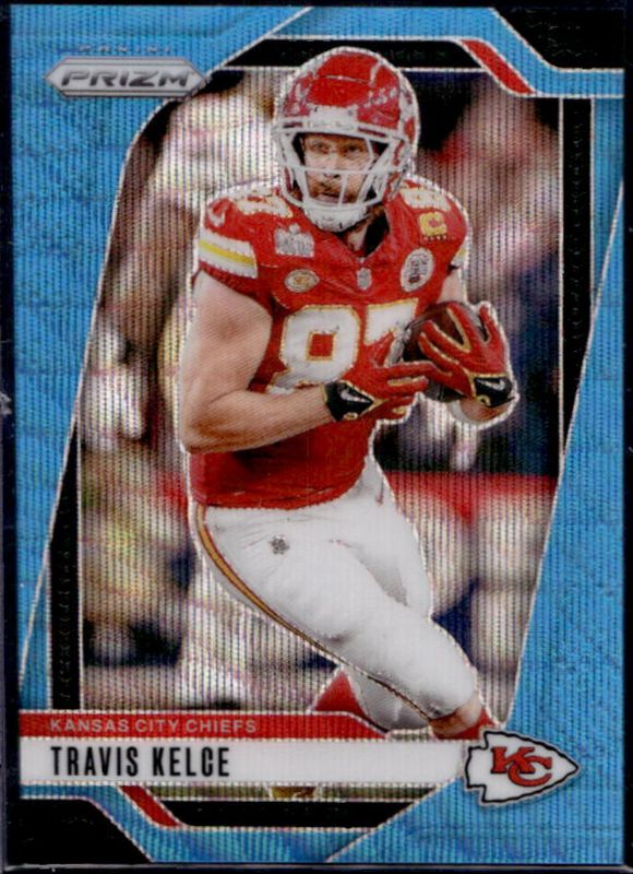 Travis Kelce 2024 Prizm #140 Blue Wave /230 RAW