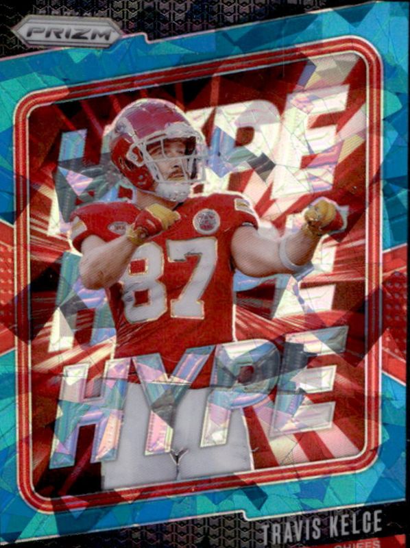 Travis Kelce 2024 Prizm #7 Hype - Blue Ice /99 RAW
