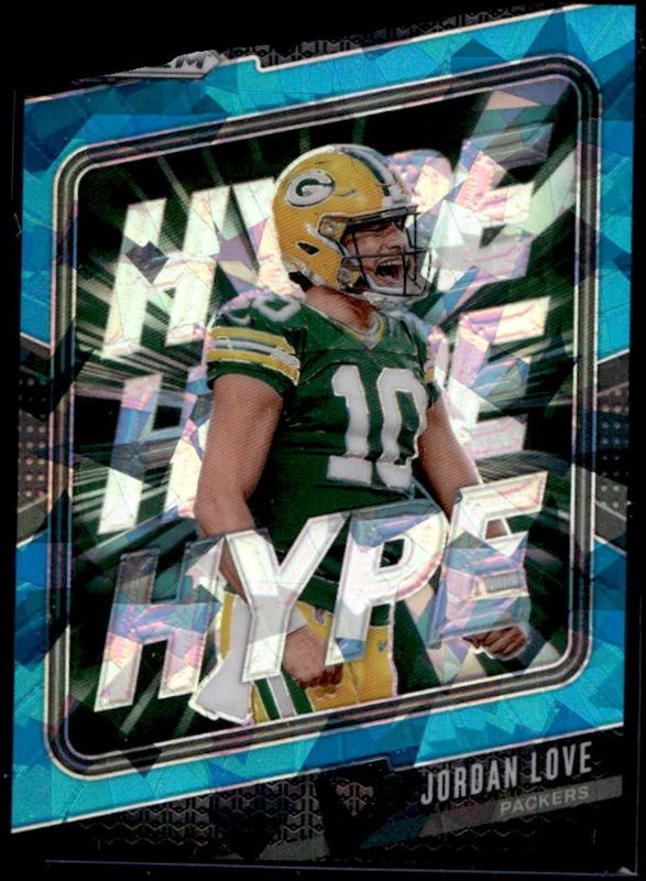 Jordan Love 2024 Prizm #2 Hype - Blue Ice /99 RAW