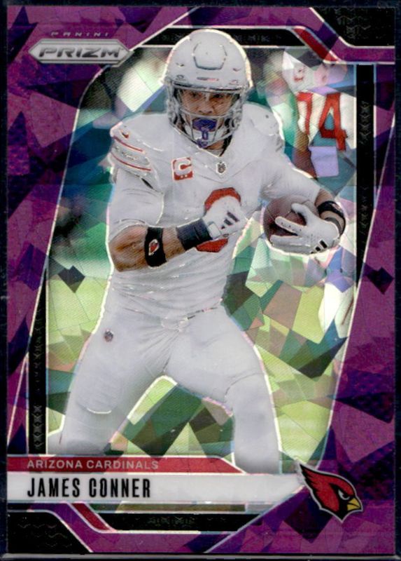 James Conner 2024 Prizm #2 Purple Ice /225 RAW
