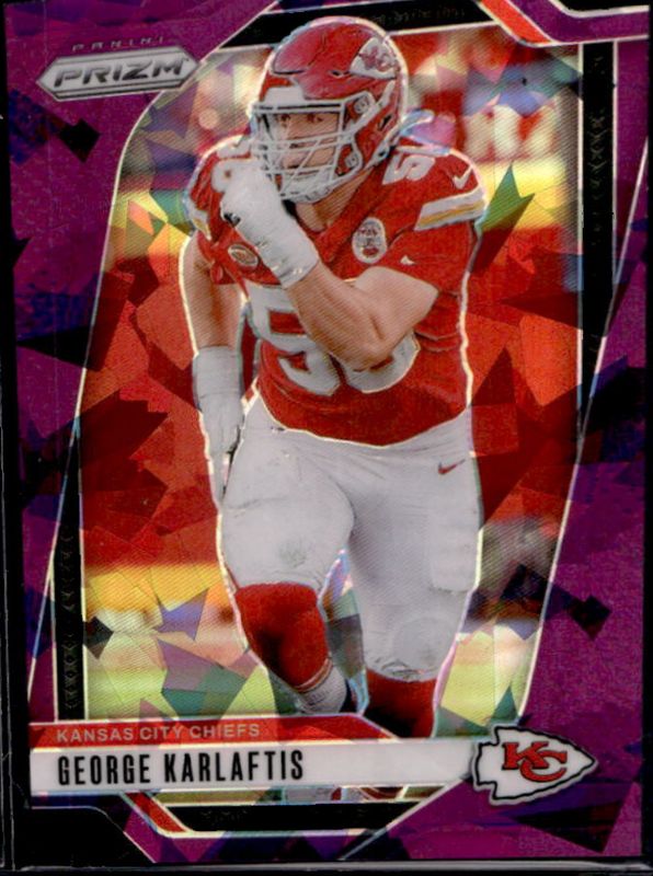 George Karlaftis 2024 Prizm #142 Purple Ice /225 RAW