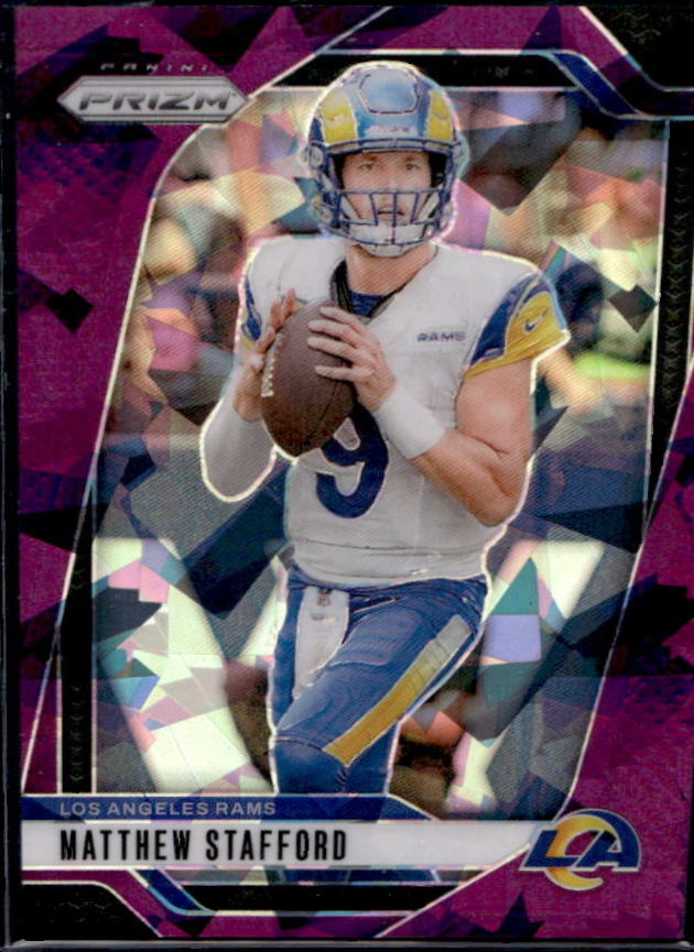 Matthew Stafford 2024 Prizm #166 Purple Ice /225 Price Guide